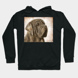 Painting of a Brown Mastiff Dog Hoodie